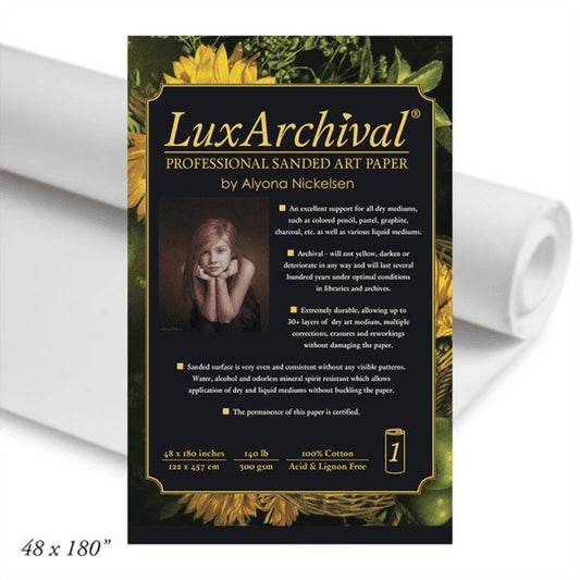 LuxArchival® 400 Grit Sanded Art Paper Roll — 48" × 5 yd
